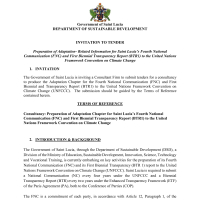 Government of Saint Lucia:  Consultancy for 2025 Climate Change Adaptation Measures